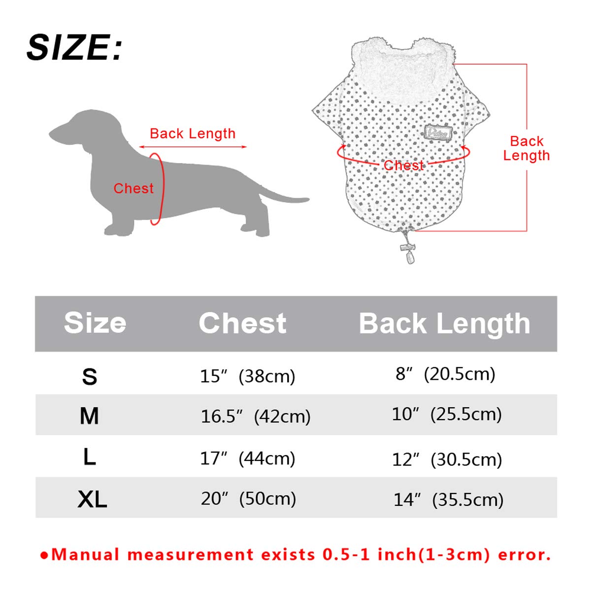 Tineer Pet Puppy Little Star Coat - Warm Winter Dog Sweater for Small Dogs & Cats (Size M, Black) - Perfect for Cold Weather Walks & Indoor Comfort