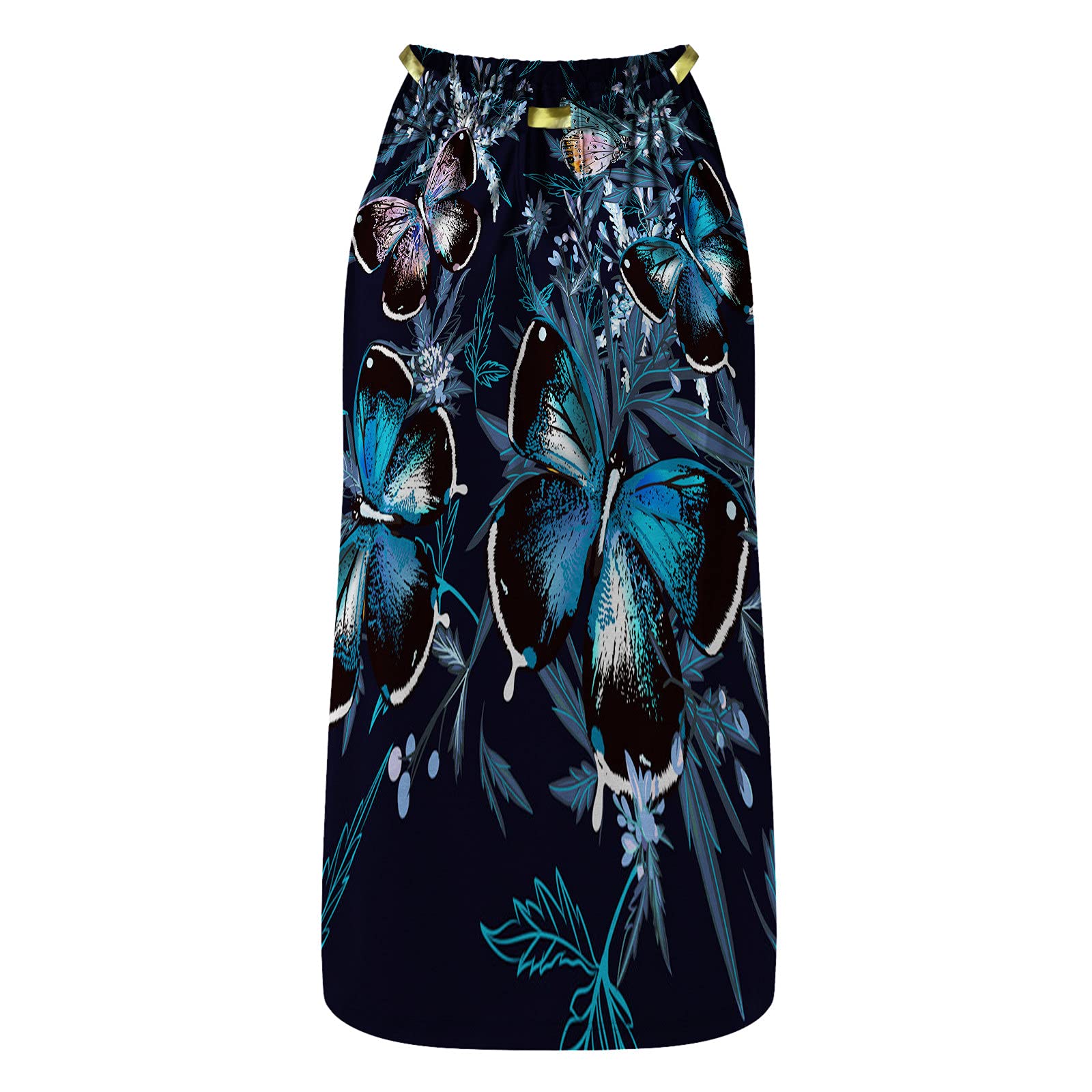 Women's Sleeveless Print Sundress - Floral Summer Mini Dress Casual Beachwear for Vacation & Outdoor Activities