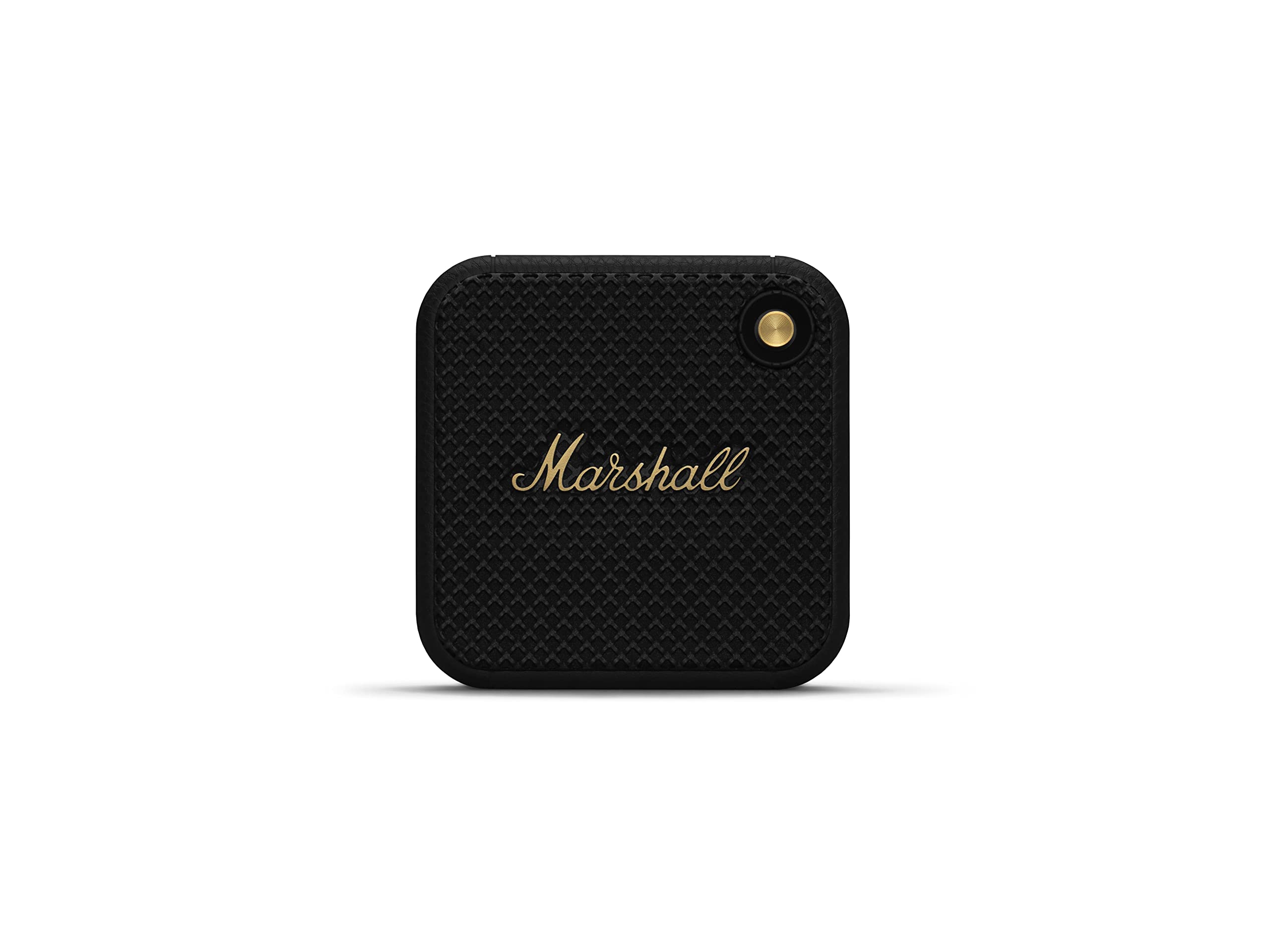 Marshall Willen Portable Bluetooth Speaker - Wireless Outdoor Speaker with Rich Bass, IP67 Waterproof, 15+ Hours Playtime - Perfect for Travel, Camping, Beach & Home Use (Black & Brass)