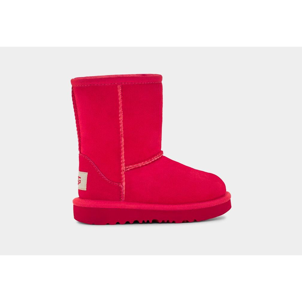 UGG Toddler's Classic II Boots in Samba Red - Warm Winter Snow Boots for Kids | Perfect for Outdoor Play & Cold Weather