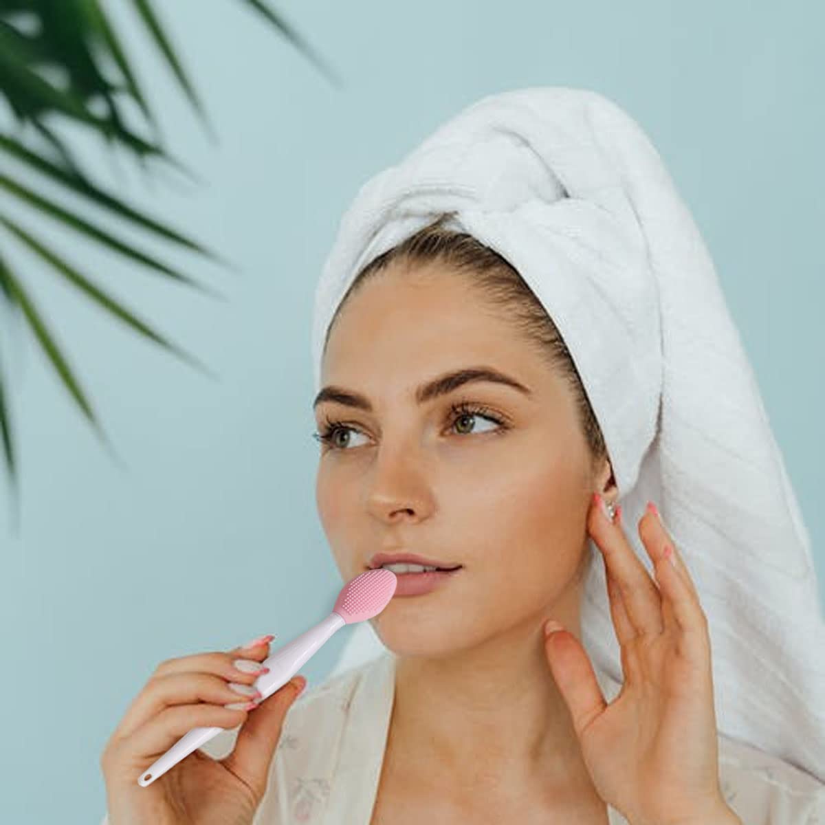 4 PCS Double-Sided Silicone Lip Scrub Brush - Exfoliating Lip Brush for Men & Women - Soft Lip Exfoliator for Smoother, Fuller Lips - Perfect for Lip Care Routine & Makeup Prep