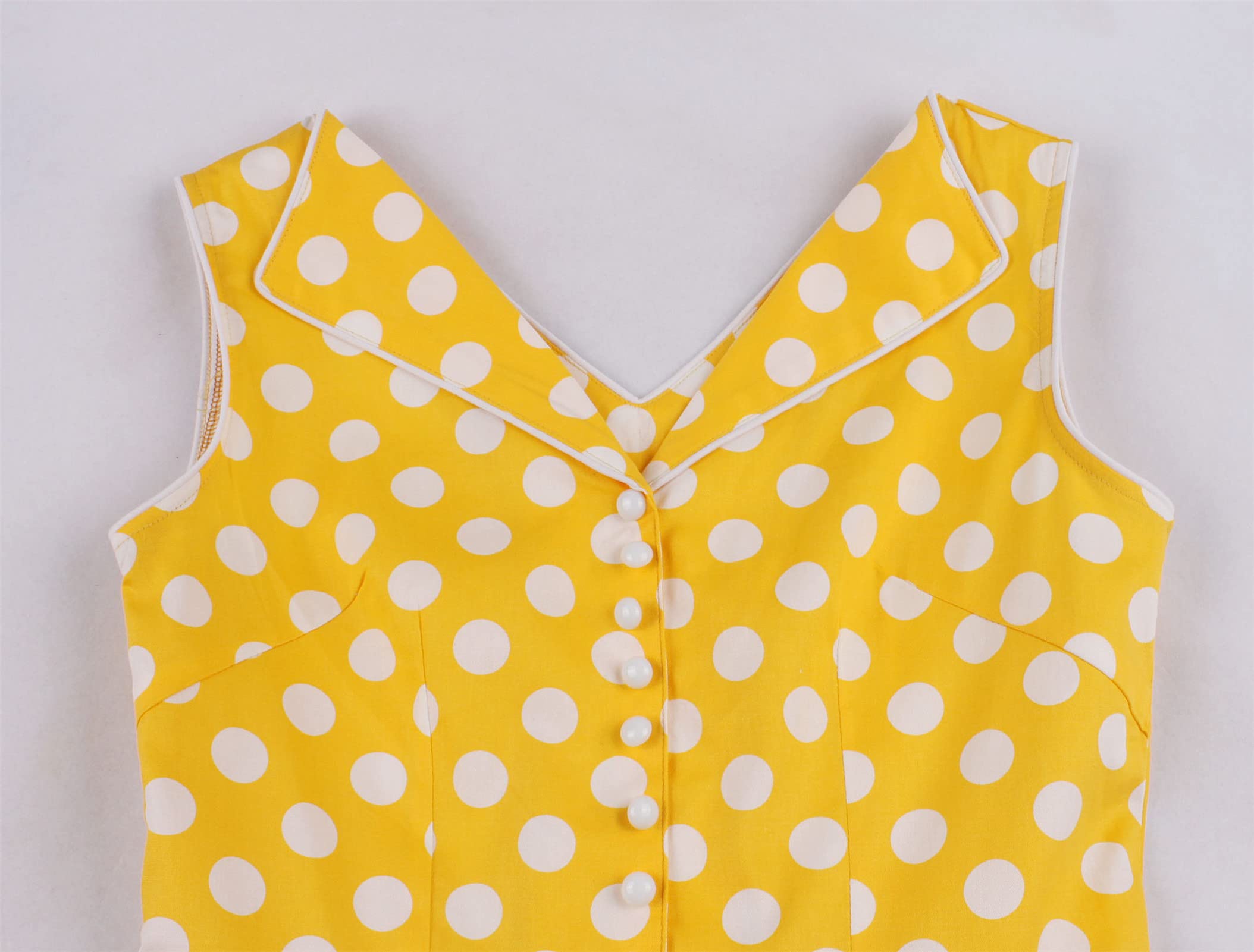 Vintage Women's Slip Dress with Bowknot & Polka Dot Design - Casual Tea Dress in Blue for Retro Style & Everyday Wear