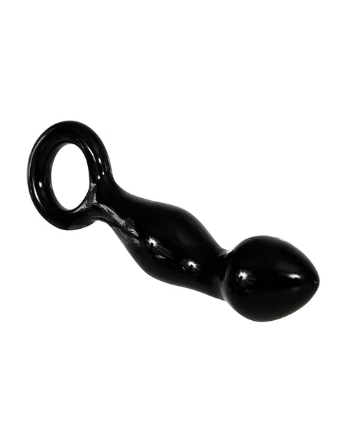 Adam & Eve Adam's Glass Prostate Massager for Men - Black - Premium Silicone-Free Adult Toy for Sensual Pleasure & Prostate Health - Perfect for Couples Play & Solo Relaxation