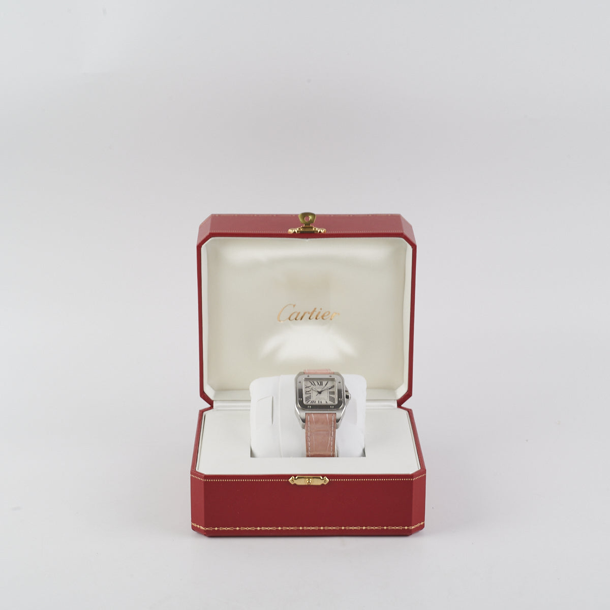 Cartier Santos de Cartier Pink Dial Automatic Watch for Women - Luxury Swiss Timepiece for Business, Gala & Everyday Wear
