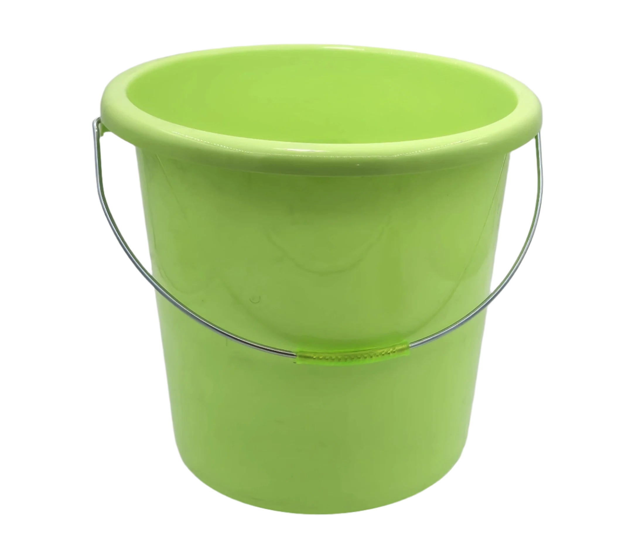 13x13.5 Inch Plastic Bucket with Handle - Heavy Duty Storage Container for Home, Garden, and Industrial Use - Perfect for Cleaning, Organizing, and DIY Projects