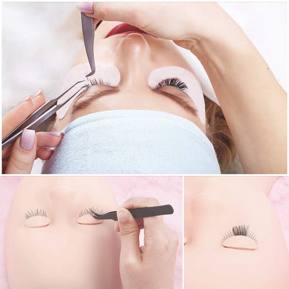Minkissy Realistic Silicone Eyelash Training Head Model - Pink Makeup Mannequin Head for Grafting, Eyelash Practice & Beauty Training | Perfect for Salon Professionals & DIY Lash Artists