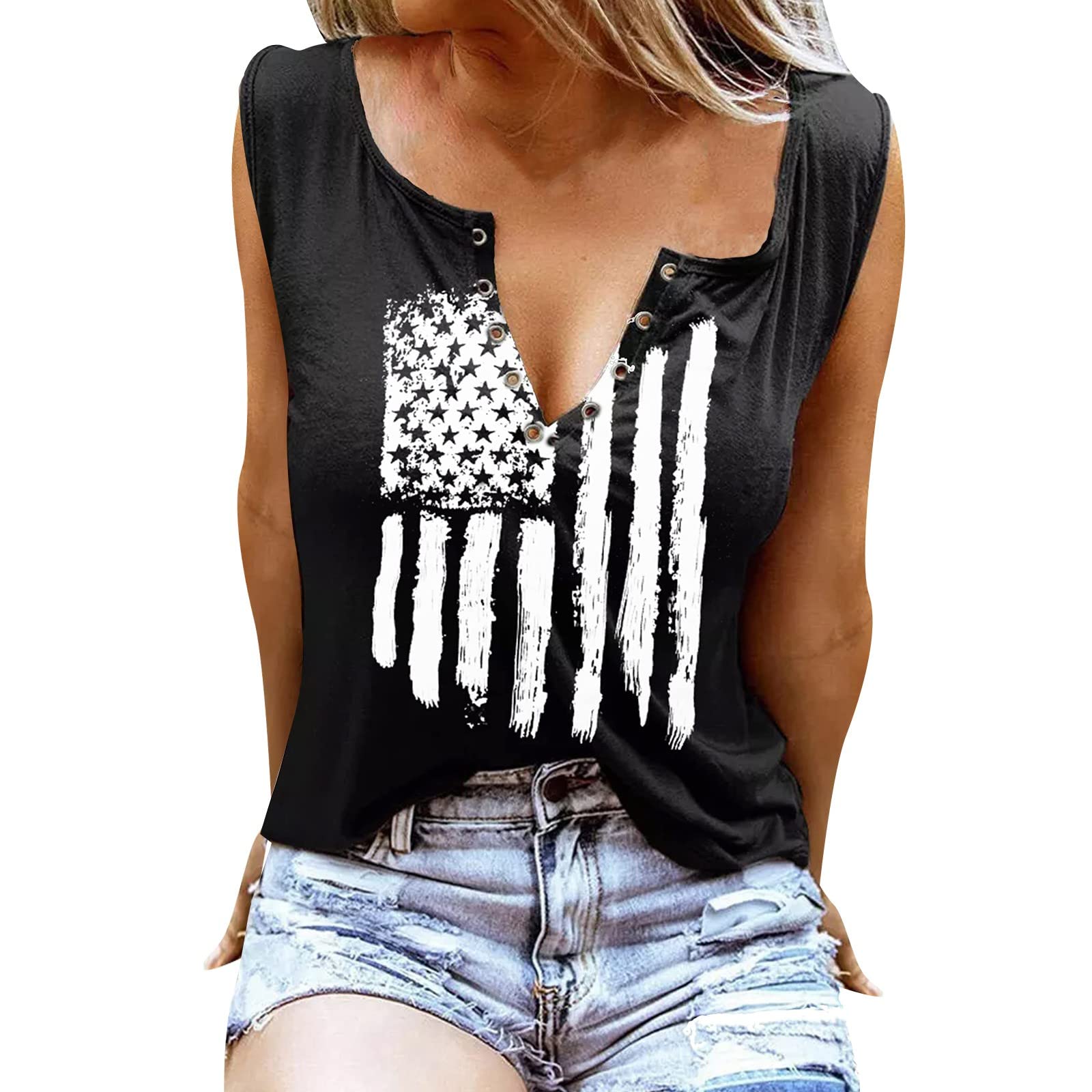 Women's Summer V-Neck Sleeveless Tank Tops - Basic Casual Side Split T-Shirts for Women | Perfect for Beach, Gym, Yoga & Everyday Wear
