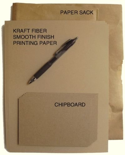 150 Brown Kraft Fiber 28/70# Text Paper Sheets - 8.5