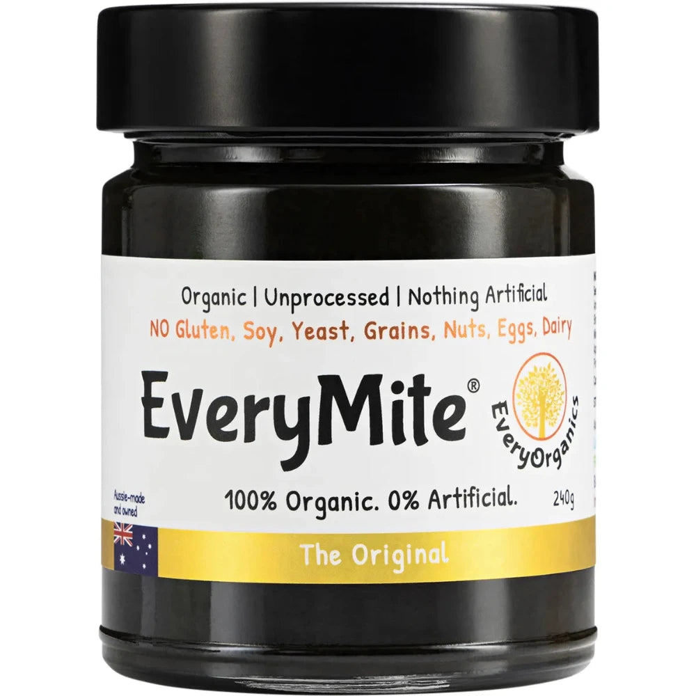 EVERYMITE Allergy Friendly Superspread 240g - The Original Peanut-Free Vegemite Alternative for Kids & Adults - Perfect for Sandwiches, Toast & School Lunches