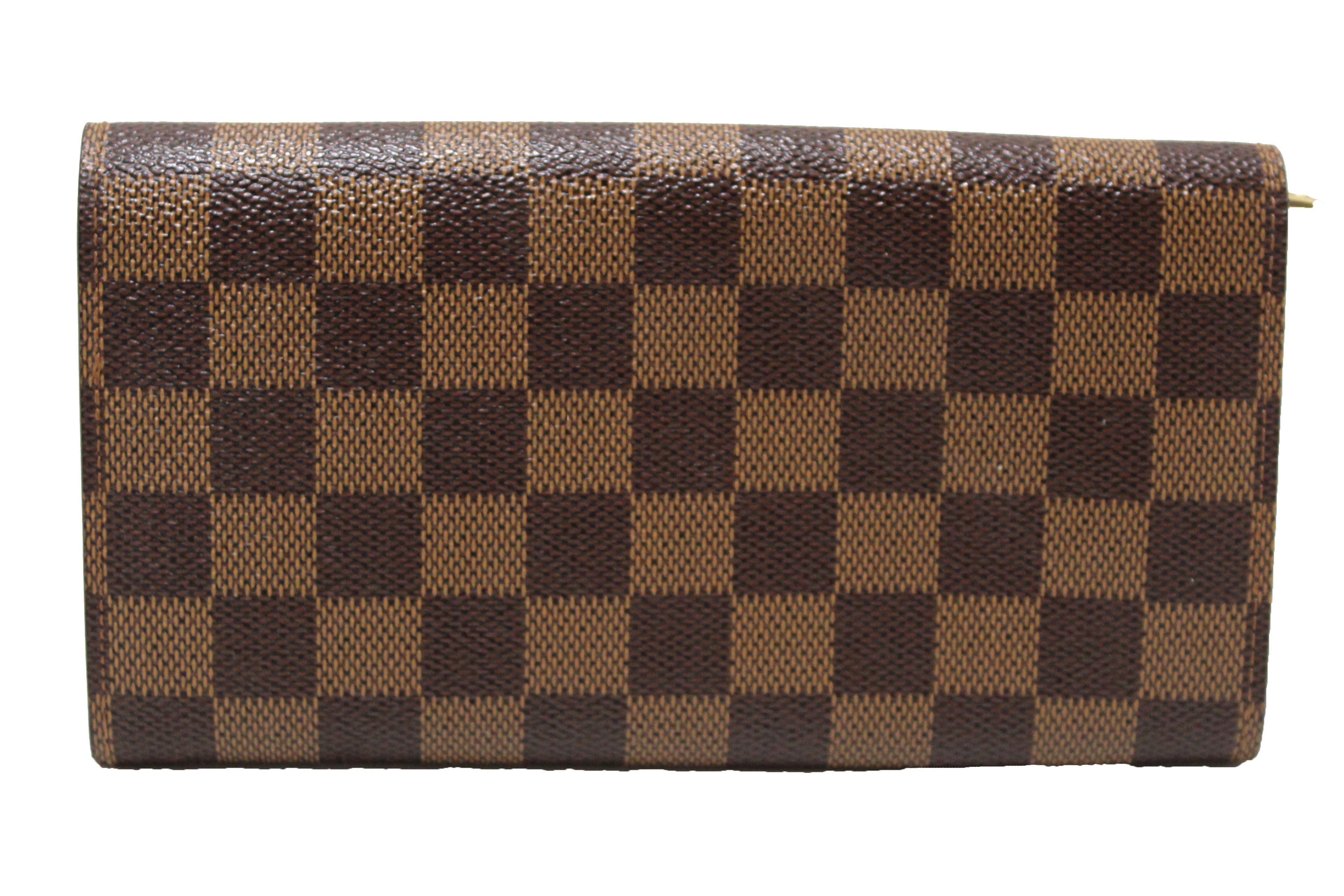 Authentic Louis Vuitton Damier Ebene Canvas Sarah Wallet - Luxury Women's Bifold Wallet with Multiple Card Slots & Coin Pocket - Perfect for Everyday Use, Travel & Special Occasions