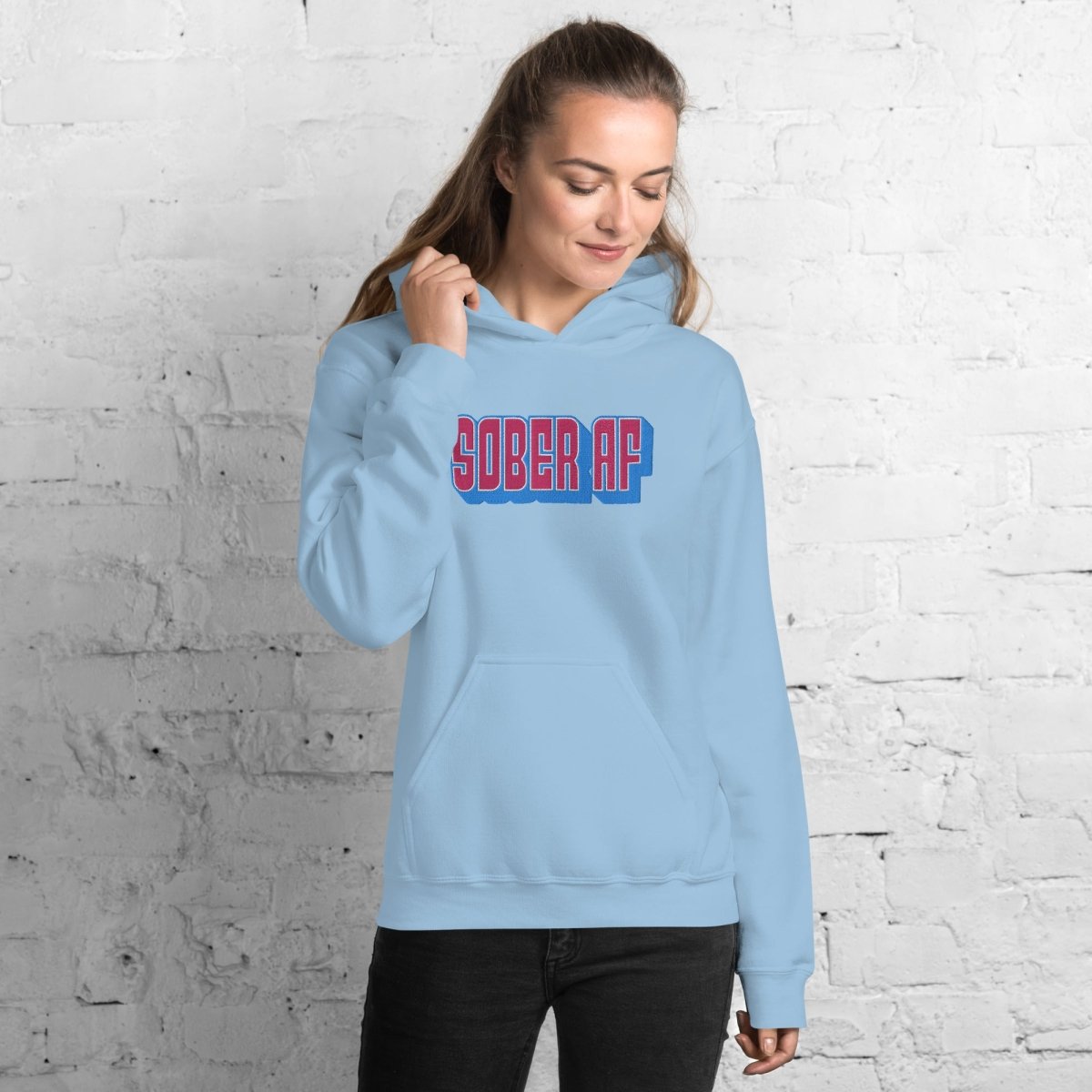 Sober AF Embroidered Premium Unisex Hoodie - Comfortable Pullover Sweatshirt for Men & Women | Perfect for Casual Wear, Street Style & Everyday Outfits