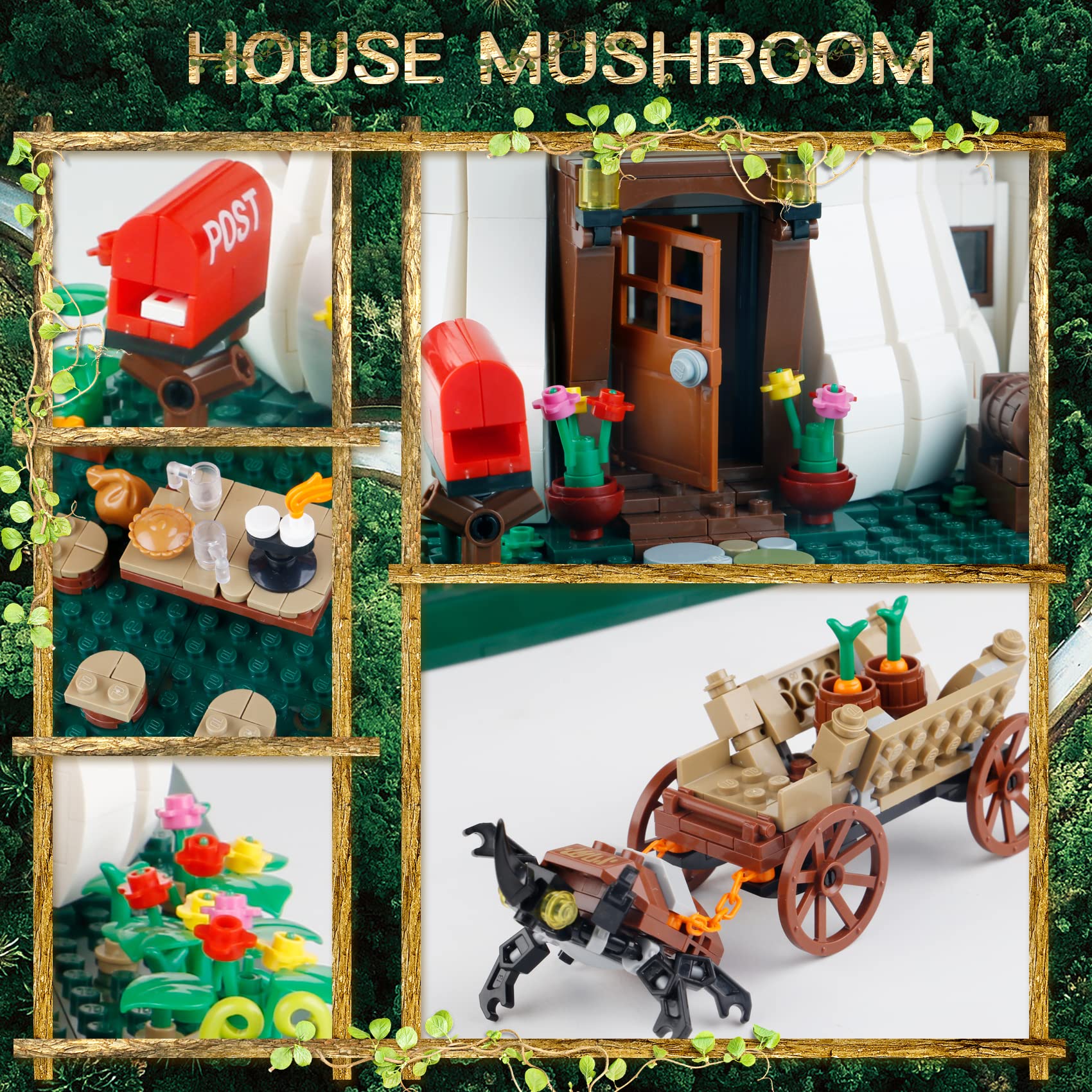 2233PCS Mushroom House Building Blocks Set - Creative Treehouse Construction Toy for Kids & Adults Ages 6+ | Perfect Gift for Boys & Girls | STEM Educational Play for Indoor Family Activities & Birthday Presents