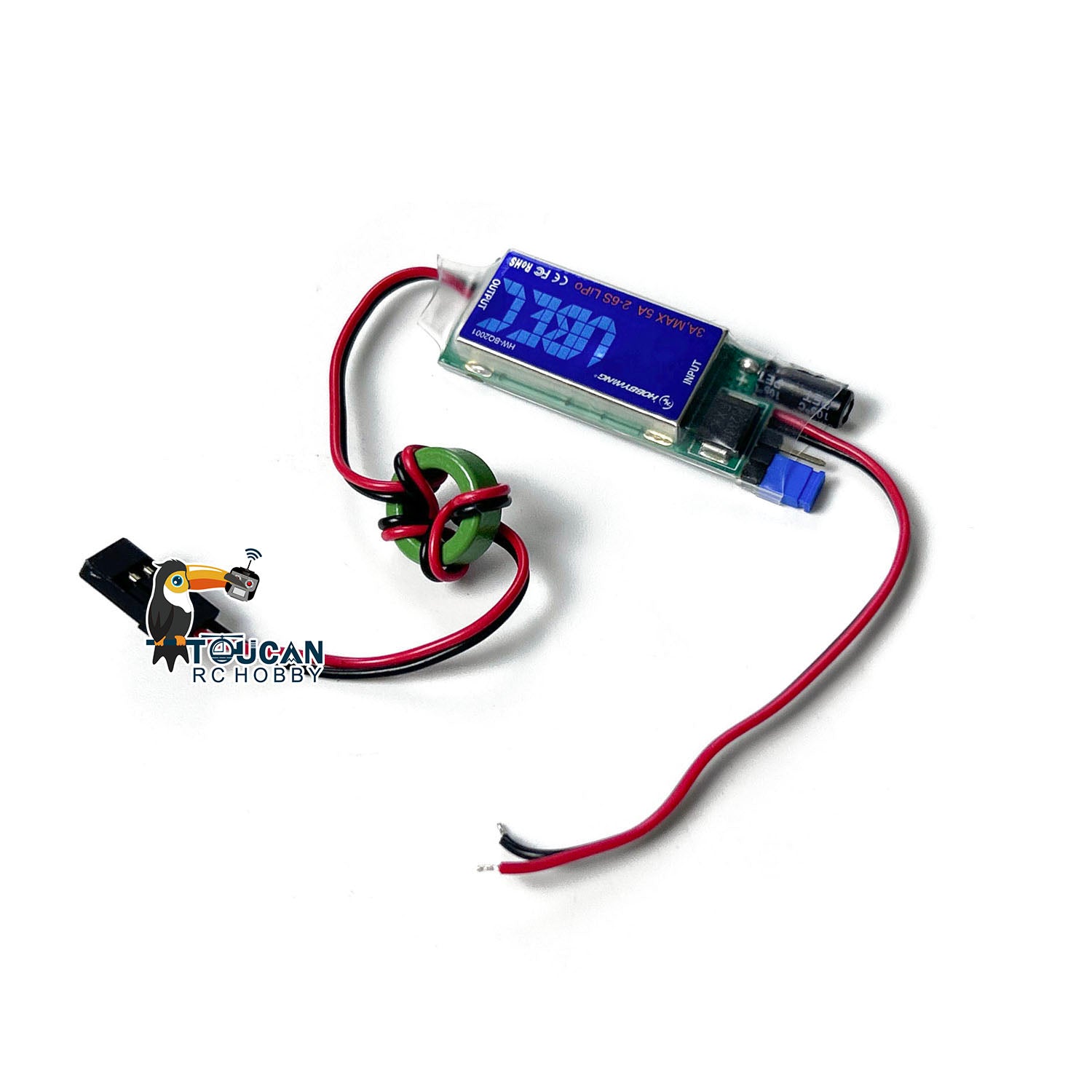 Hobbywing 3A UBEC 2-6S Lipo Battery for RC Tractor, Dumper Truck & Radio Controlled Vehicles - Essential Spare Parts Accessory for Off-Roading & Construction Site Play
