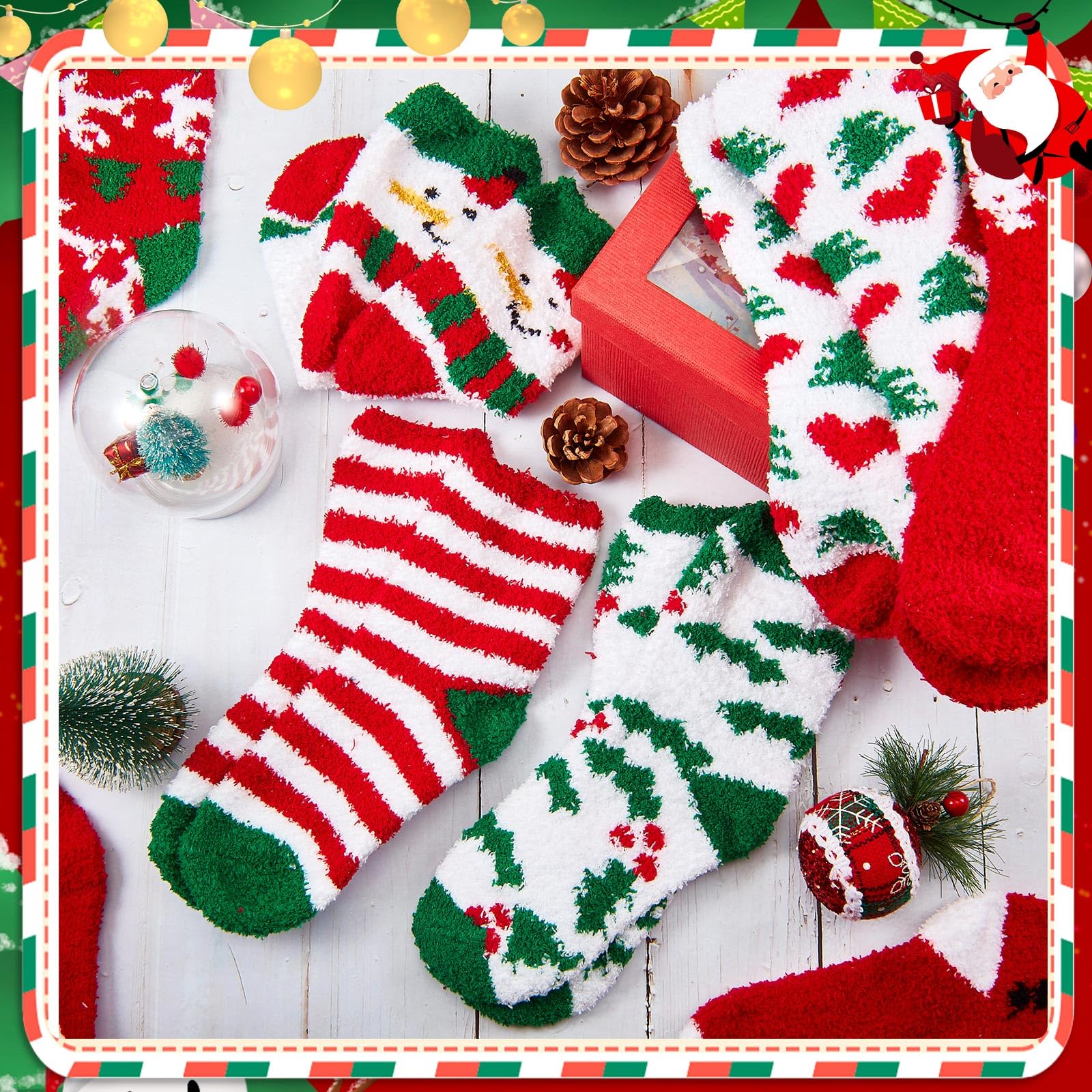 100 Pairs Bulk Fuzzy Socks for Women - Cozy Plush Winter Warm Socks, Christmas Stocking Stuffers & Holiday Gifts - Perfect for Gifting, Party Favors, and Seasonal Decorations