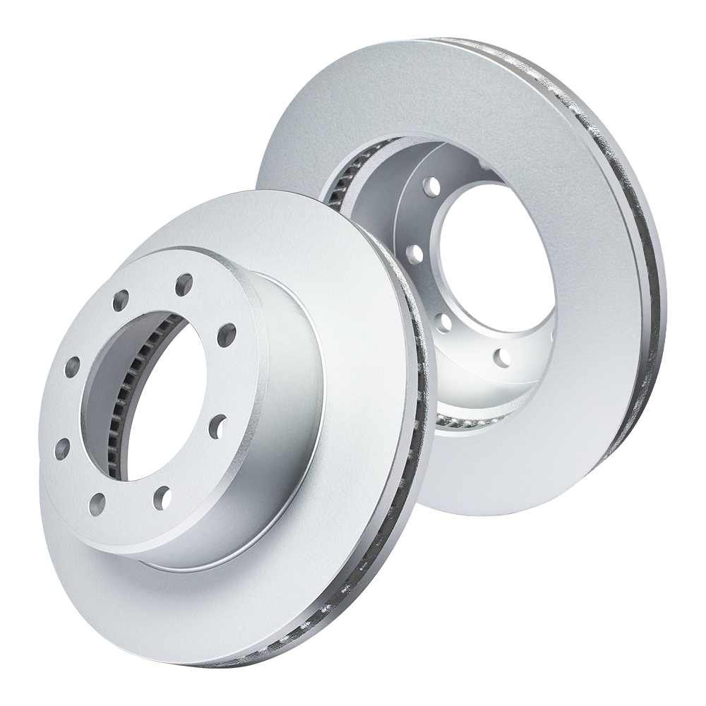 High Performance Front Brake Rotor Set for 2009-2024 RAM 5.9L Cummins Diesel - Heavy Duty Carbon Steel Brake Discs for Towing & Off-Road Use