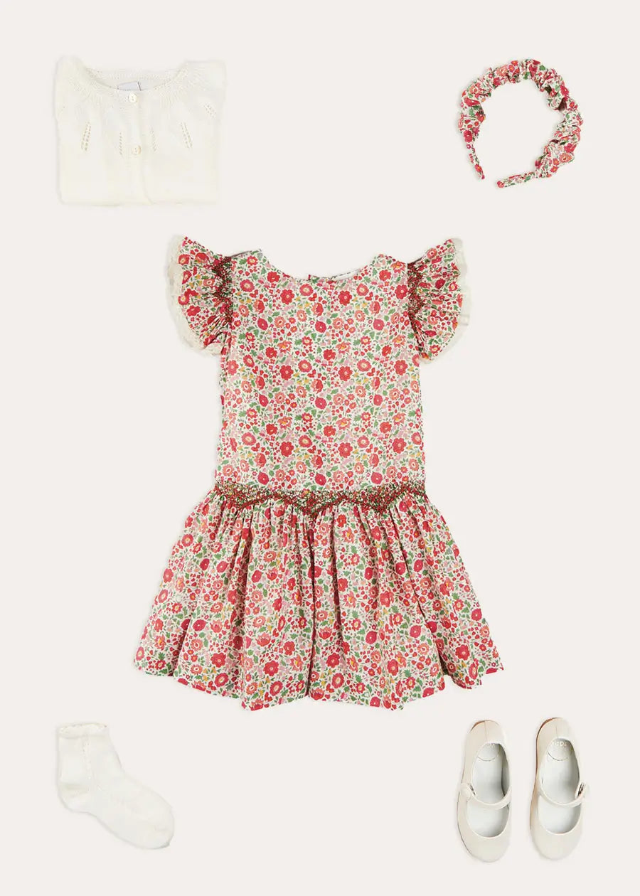 Margot Dress for Girls - Stylish & Comfortable Floral Summer Dress for Kids - Perfect for Parties, School & Special Occasions