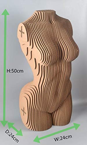 DIY Cardboard Sculpture Kit - Woman Torso Papercraft for Home Decor, Art Projects & Creative Gifts | Easy 3D Paper Model for Craft Lovers & Interior Design
