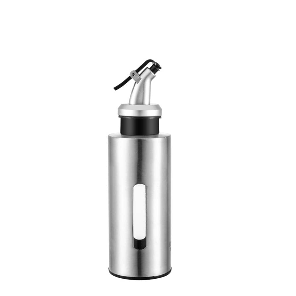Stainless Steel Oil Dispenser Bottle - 150ml Portable Oil Sprayer for Cooking, Baking & Grilling - Multifunctional Kitchen Oil Control Pot (Silver) - Perfect for Salad Dressing, Frying & Healthy Meal Prep