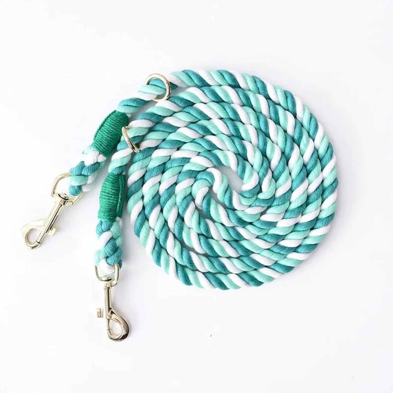 Premium 7.5FT Adjustable Hands-Free Dog Leash with Double Swivel Hook - Strong Multifunctional Rope Leash for Small, Medium & Large Dogs - Ideal for Running, Hiking, Camping & Daily Walks (Eco-Friendly Green) - Perfect for Outdoor Adventures & Urban Exploration