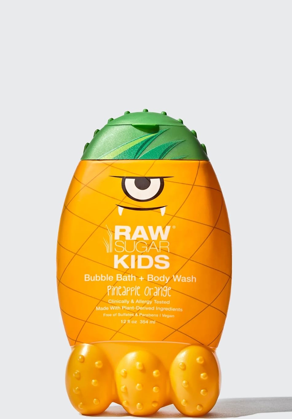 Organic Kids 2-in-1 Bubble Bath & Body Wash - Pineapple Orange Scent | Gentle Cleansing & Hydrating Formula for Soft, Clean Skin | Safe for Ages 3+ | 12oz | Perfect for Bath Time Fun & Daily Hygiene