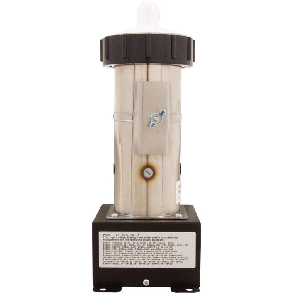 Hydro Quip 4.0kW Vertical Low Flow Water Heater Replacement - Universal Rite-Fit HQ Heater for Pools, Spas & Hot Tubs | Energy Efficient Heating Solution