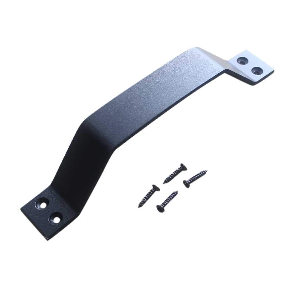 Sliding Carbon Steel Door Handle with Screws - Indoor/Outdoor Furniture Hardware for Wardrobes, Barn Gates & Home Decor | Durable Pull Knob for Closet, Cabinet & Entryway