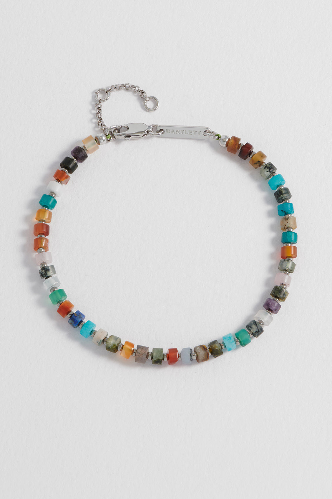 Gemstone Rondelle Bracelet for Men - Natural Beaded Healing Crystal Jewelry - Perfect for Meditation, Yoga & Spiritual Gifts