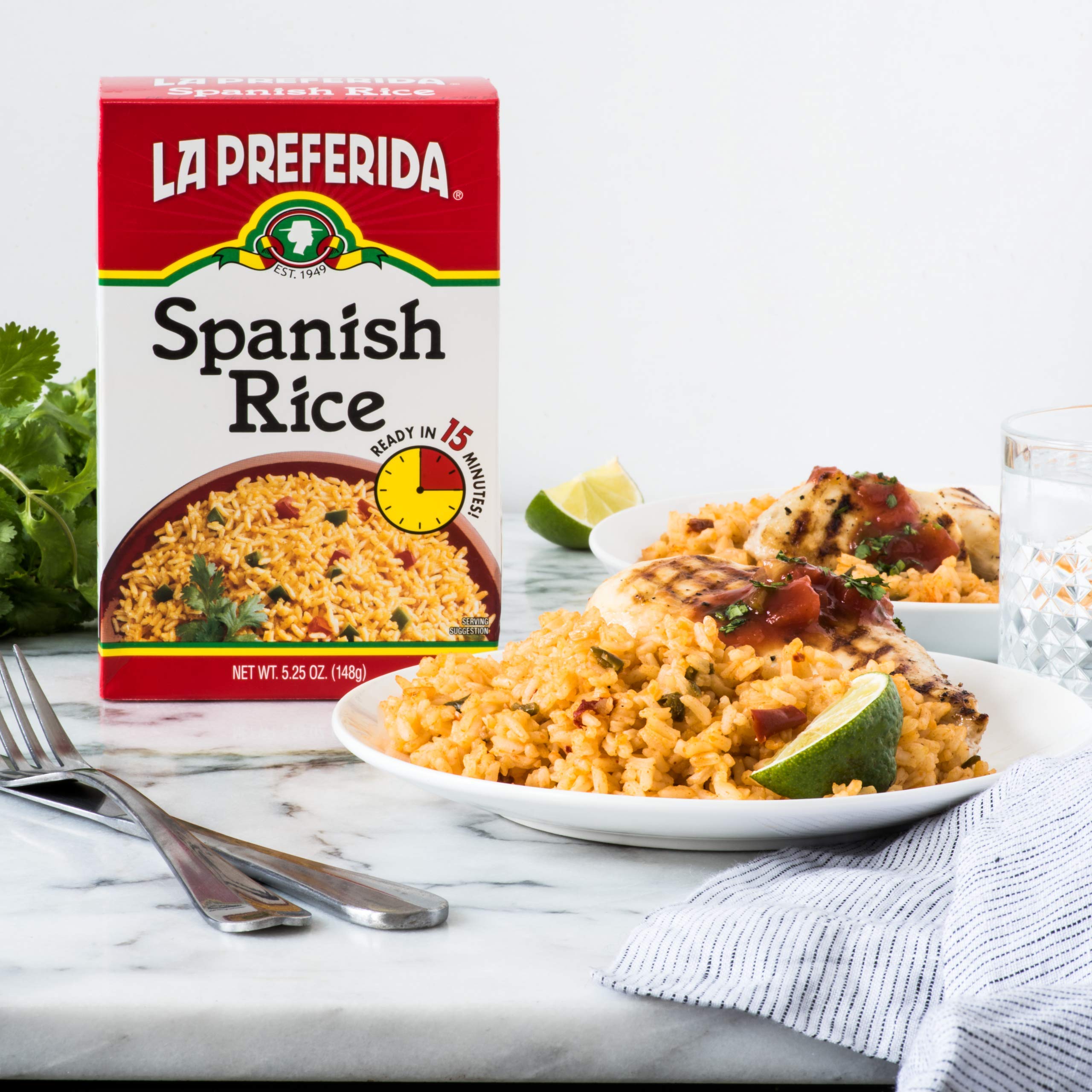 La Preferida Authentic Spanish Rice Box - 5.25 oz (Pack of 18) | Quick & Easy Mexican Side Dish for Tacos, Burritos & Family Dinners
