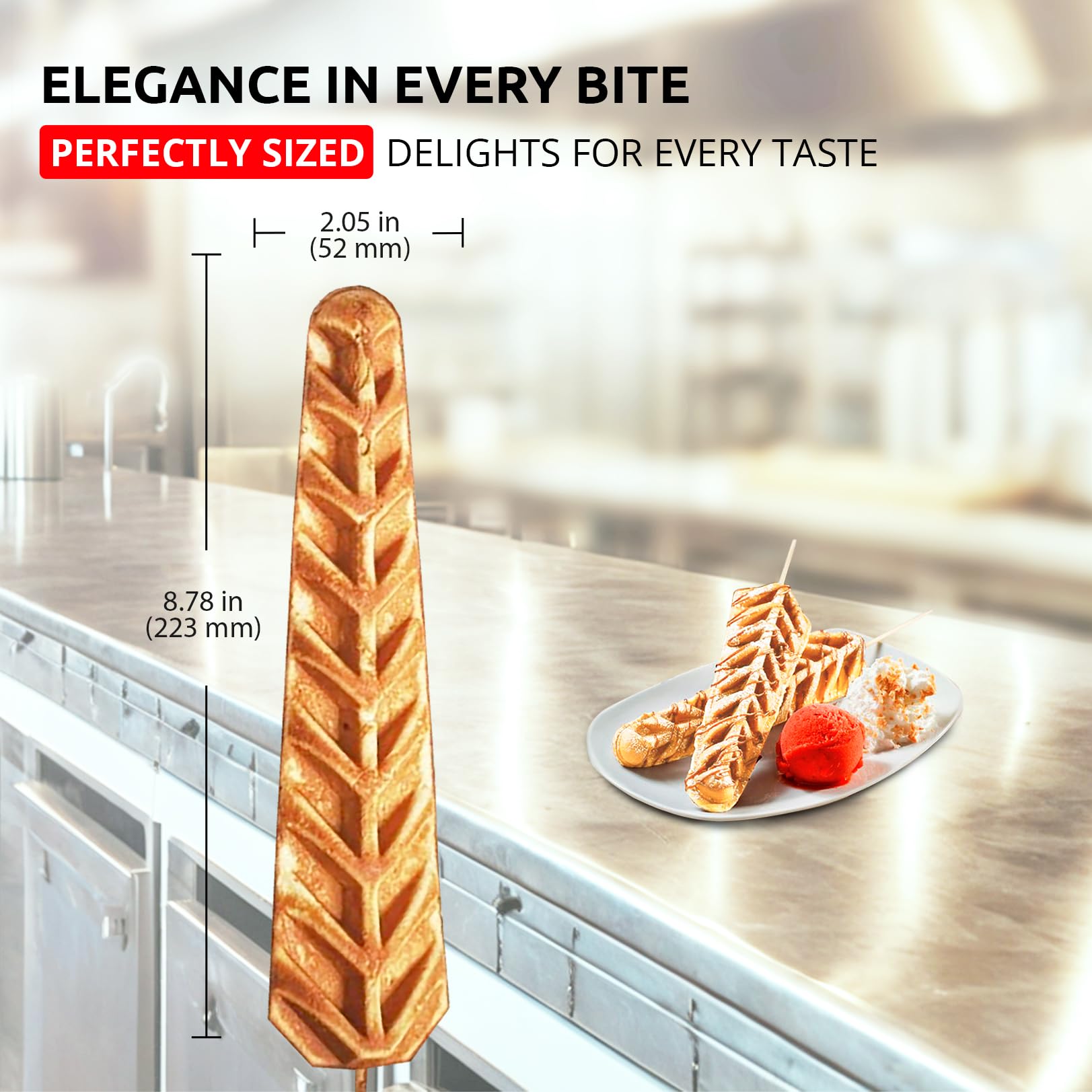 ALDKitchen Waffle Stick Maker - 4 Stick Waffle Machine with 110V for Homemade Belgian Waffles | Perfect for Breakfast, Parties & Kids Snacks | Non-Stick & Easy to Clean