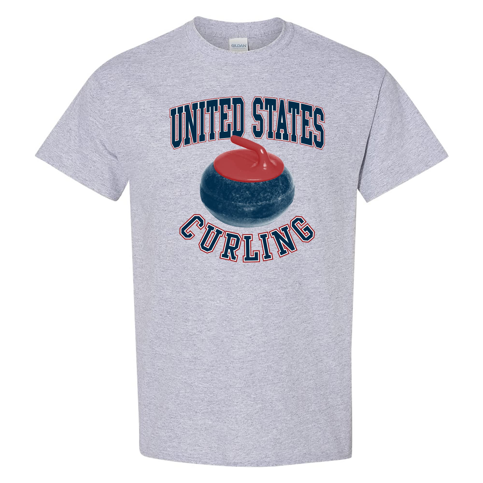 Curling Winter Sports Games T-Shirt - Comfortable Cotton Apparel for Ice Sports Fans & Team Uniforms