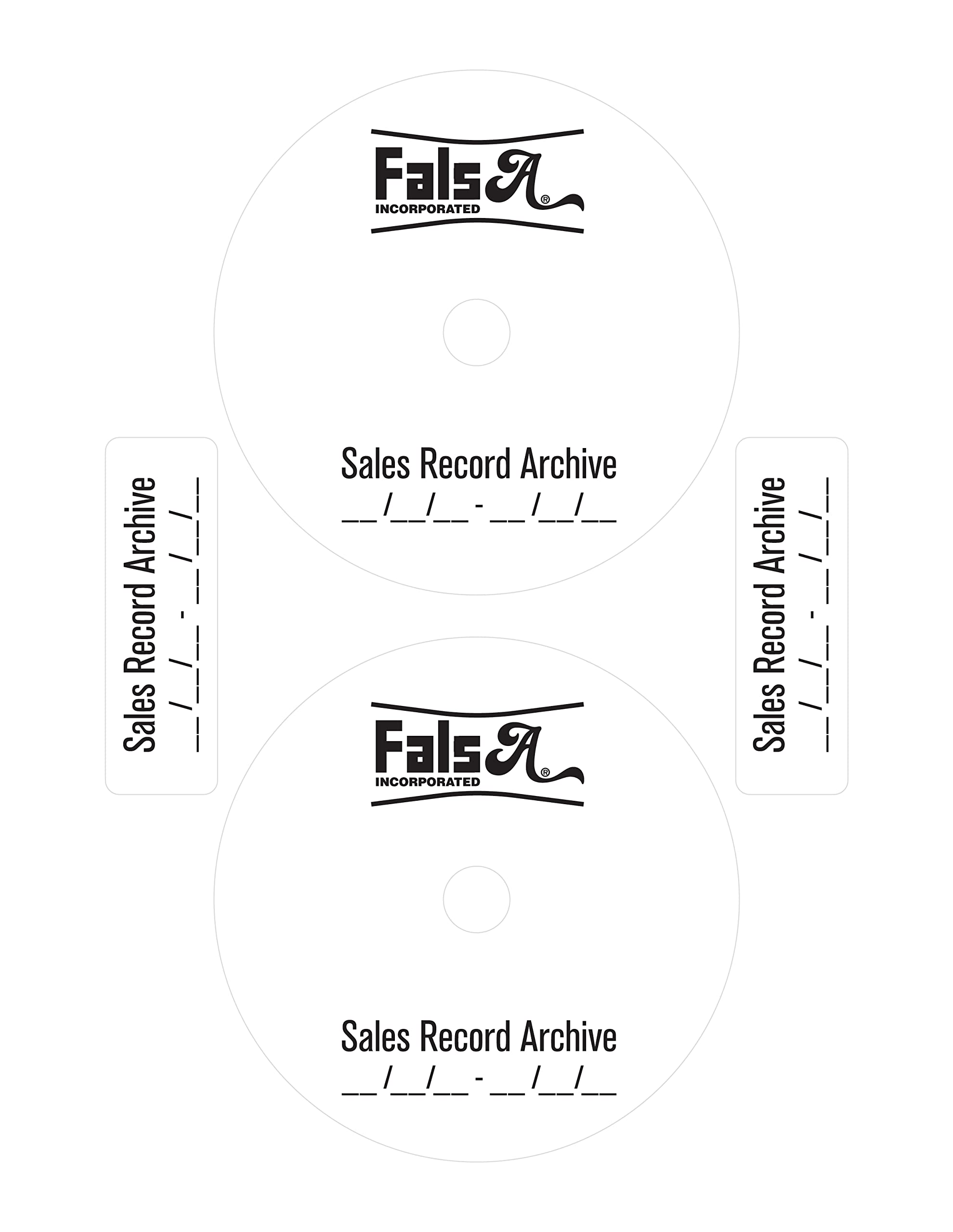 Blank CD/DVD Labels - Neato Full Face Compatible, Small Center Style Spine & Case Labels - Permanent White Matte for Inkjet/Laser Printers - 1000 Sheets (2000 Disc Labels) - Perfect for Media Archiving, Music Albums & Data Backup Organization
