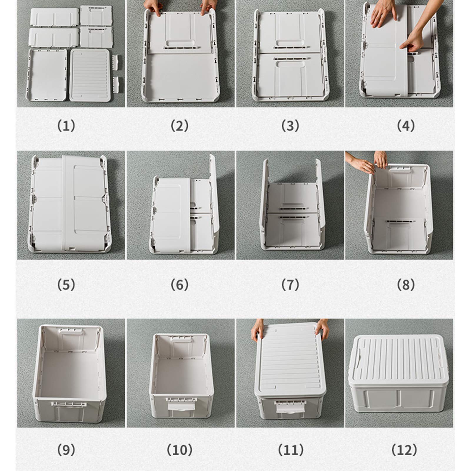 Foldable Storage Boxes for Books, Toys, Clothes & Snacks - 47 x 22 x 34.4cm Organizer Bins (Pack of 5) - Perfect for Dorm Rooms, Kids' Playrooms & Home Organization