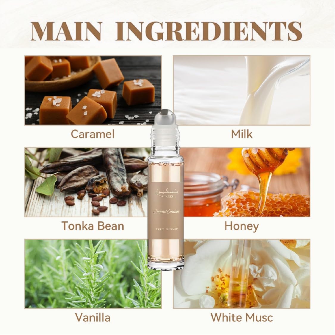 Pheromone Perfume for Women & Men - Caramel Scented Fragrance (0.33 Fl Oz) | Long Lasting, Fresh & Sweet Unisex Cologne | Romantic Date Night, Office Wear & Special Occasion Perfume