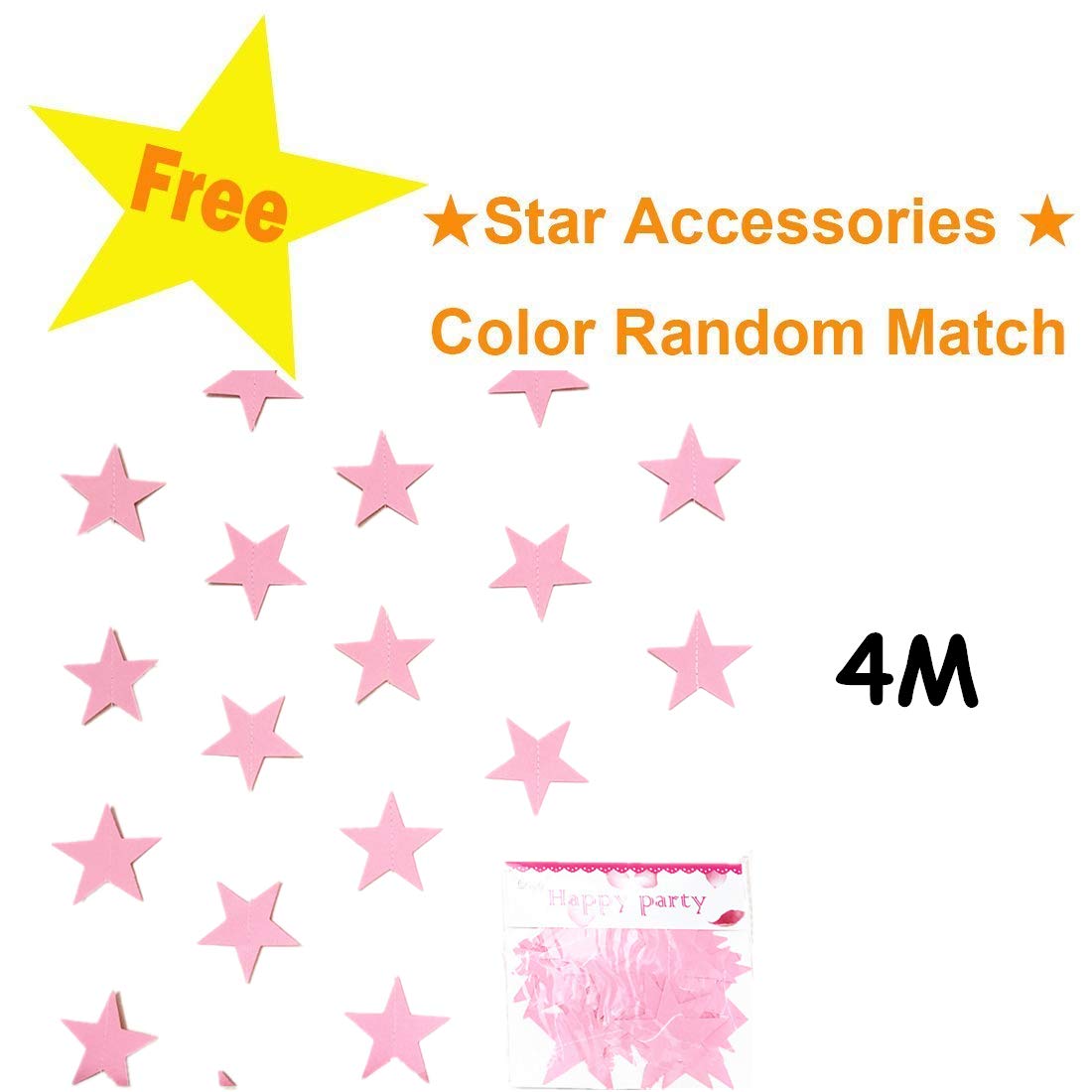 Princess Bed Canopy with Mosquito Net - Pink Star Decor Hanging Tent for Baby Crib & Kids Room Decor | Perfect for Nursery, Bedroom, and Sleep Protection