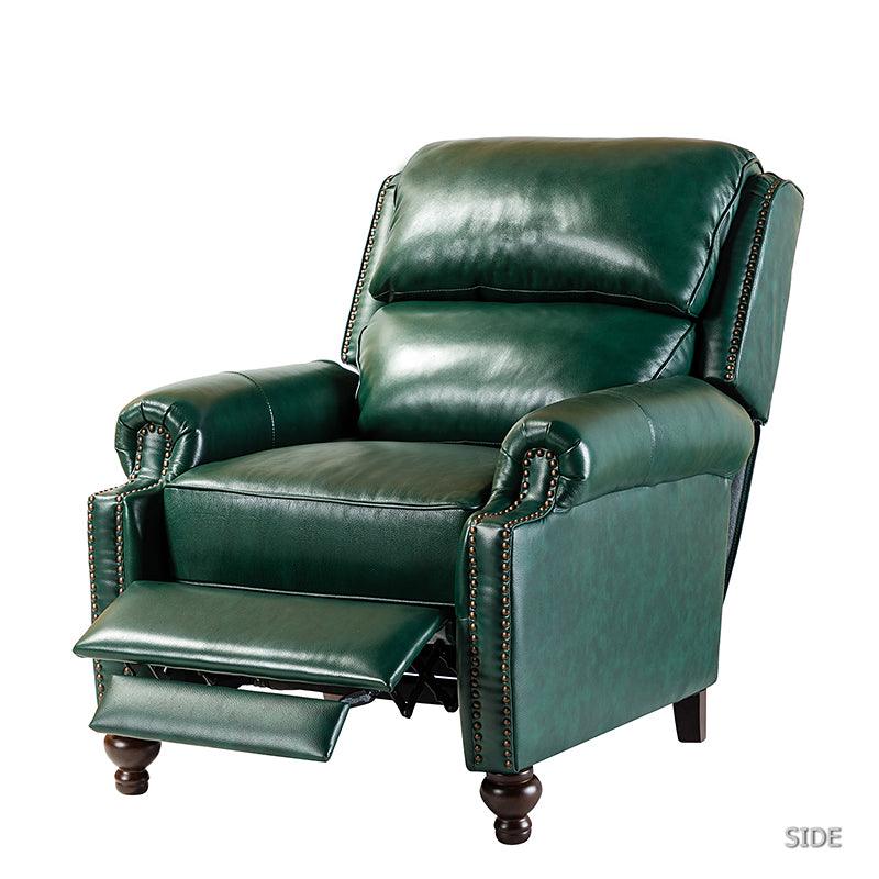 Mid Century Modern Genuine Leather Recliner Chair - Consuela Handcrafted Lounge Chair for Living Room, Office & Home Theater
