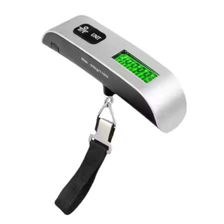Digital Luggage Scale with LCD Display - 110 lb Capacity Portable Electronic Hanging Weight Balance for Travel, Shipping & Packing (Ideal for Airports, Moving & Suitcase Weighing)