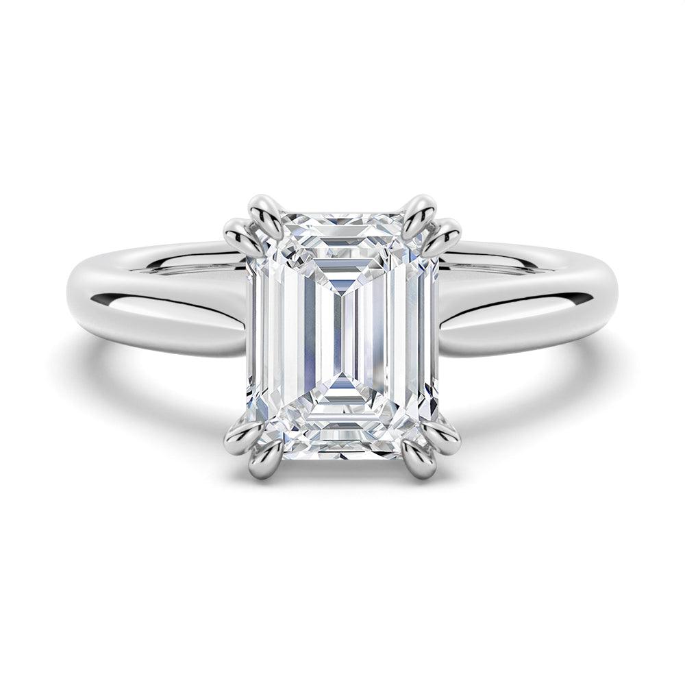 Emerald Cut Solitaire Moissanite Engagement Ring - 1.5ct VVS1 Diamond Alternative for Women - Perfect Wedding Proposal, Anniversary Gift & Bridal Jewelry