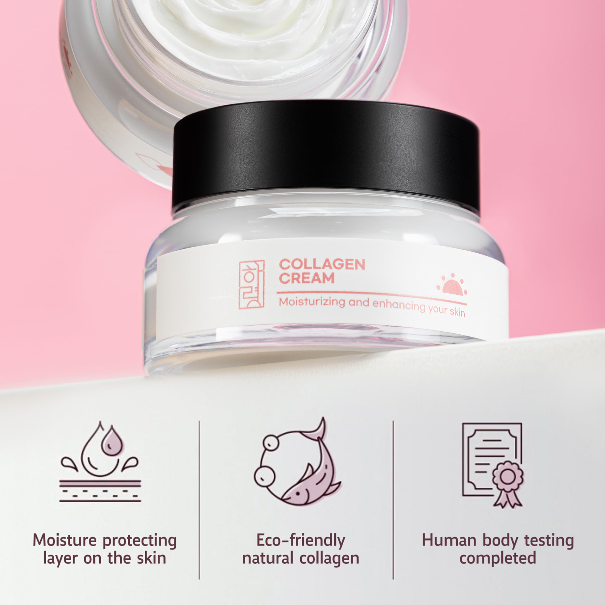 Haryeong Collagen Day Cream for Face - Anti-Aging, Moisturizing & Firming Skincare - Perfect for Daily Hydration & Wrinkle Reduction