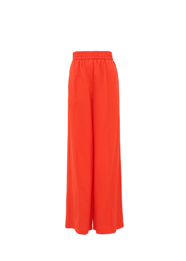 PALMINA Women's Wide Leg Pants - Burnt Orange High Waisted Lounge Pants for Yoga, Travel & Casual Wear