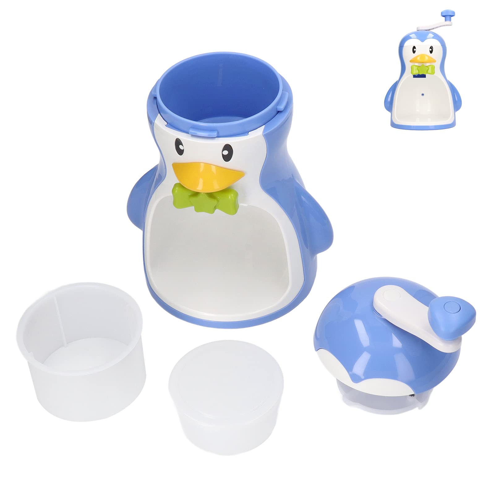 **Manual Snow Cone Machine - Portable Hand Crank Non-Electric Shaved Ice Maker with Attractive Japanese Design for Slushies & Cones - Perfect for Parties, BBQs, and Summer Treats**