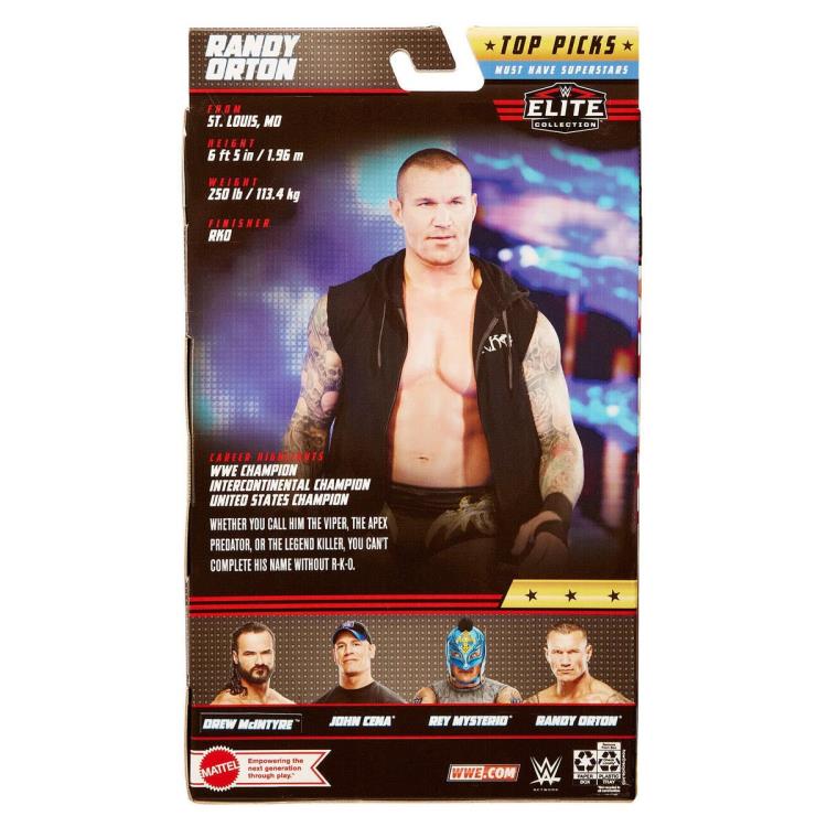 WWE Elite Collection 2022 - Randy Orton Action Figure | Authentic Wrestling Collectible for Fans & Display | Perfect for Home Decor, Gifts, and WWE Memorabilia Collections