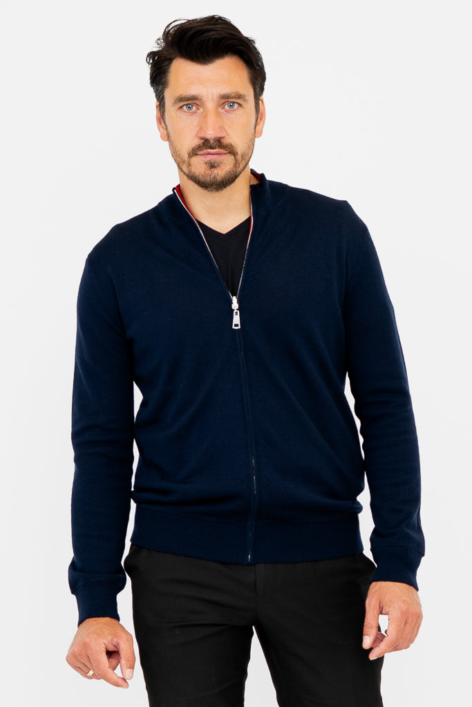 Premium Merino Wool Joey Sweater in Navy Blue - Soft & Warm Winter Pullover for Men & Women - Perfect for Office, Travel & Casual Outings
