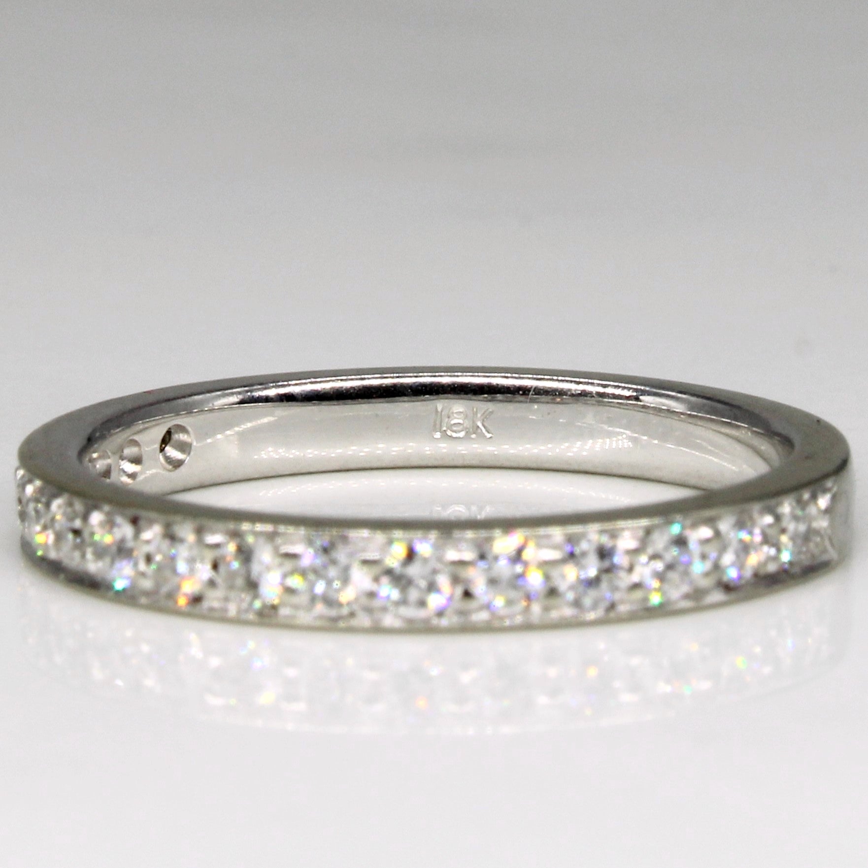 0.38ctw Diamond Semi Eternity Band Ring for Women - Size 6.5 - Perfect for Anniversary, Engagement & Wedding Gifts - Elegant Stackable Ring for Everyday Wear