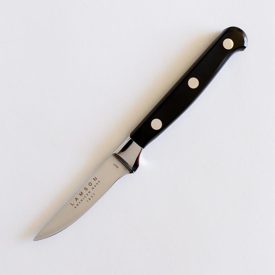 Lamson Midnight Trimming Knife - 3 Inch Professional Kitchen Knife for Precise Cutting | Perfect for Sushi, Vegetables & Meat Preparation