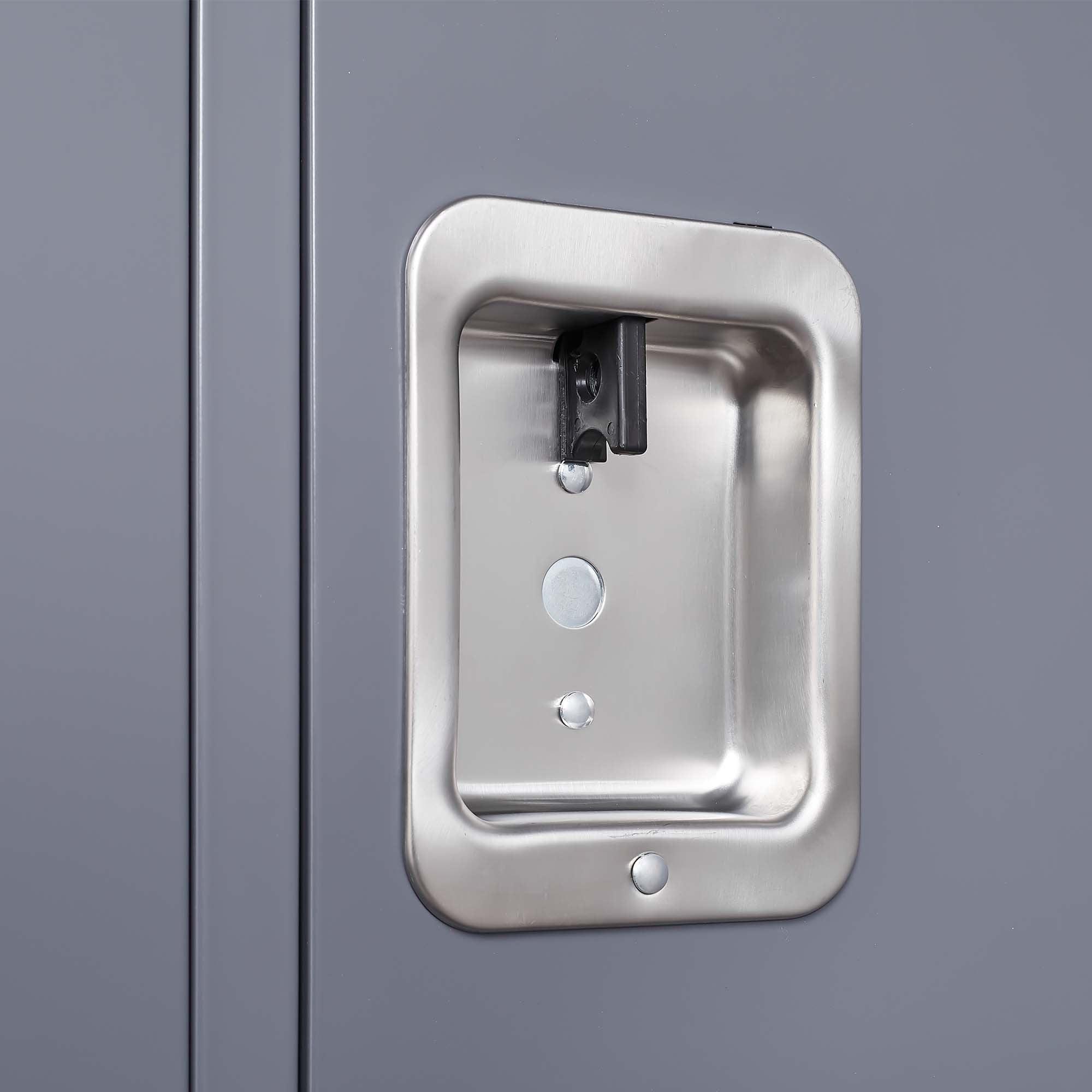66H Heavy Duty Metal Lockers with Lock - Secure Storage Cabinet for Employees, Home Gym, Office, School & Garage - Durable Gray Steel Locker for Organization & Security