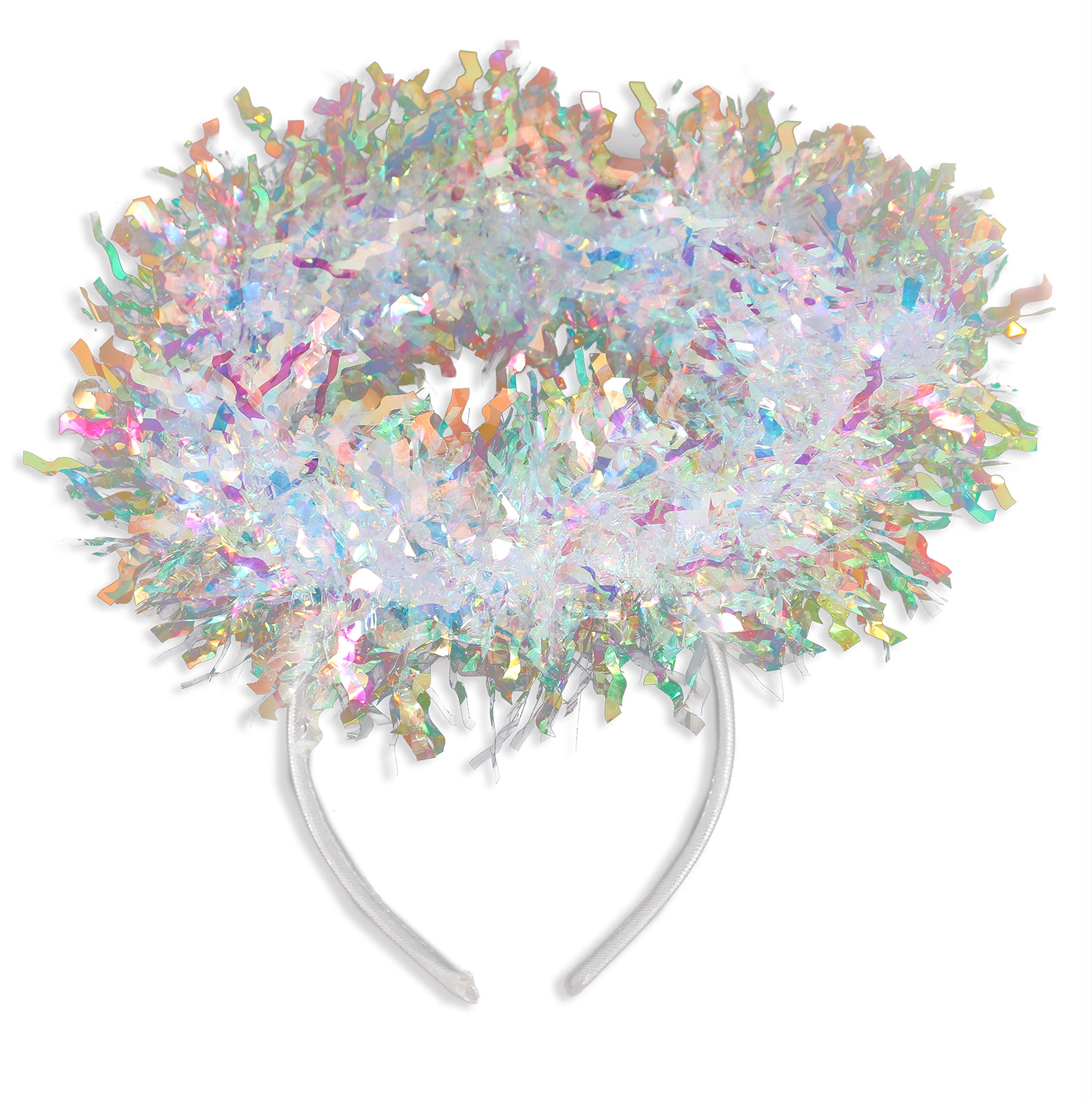 Princess Paradise Women's Wavy Tinsel Halo Headband - One Size - Sparkly Hair Accessory for Parties, Weddings & Festivals