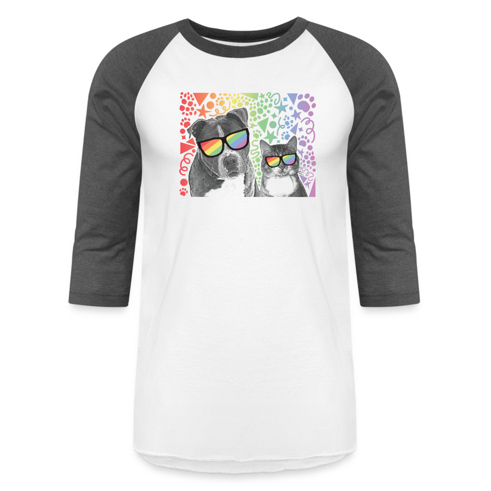Pride Party Baseball T-Shirt - LGBTQ+ Rainbow Graphic Tee for Gay Pride Events, Festivals & Celebrations - Comfortable Cotton Unisex Top for Casual Wear & Pride Month