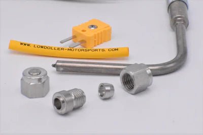 Lowdoller Motorsports 1/4 EGT Kit for 8 Cylinder Engines - High Performance Exhaust Gas Temperature Sensor (PN:153303) - Perfect for Racing, Tuning & Engine Diagnostics