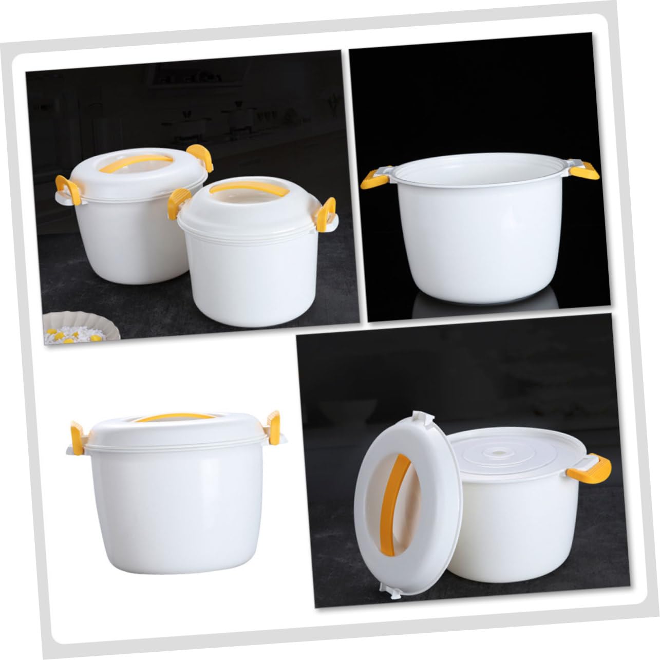 Didiseaon Microwave Rice Cooker - Lightweight & Portable Lunch Box Cookware for Office, Dorm & Travel - Perfect for Quick Meals On-The-Go