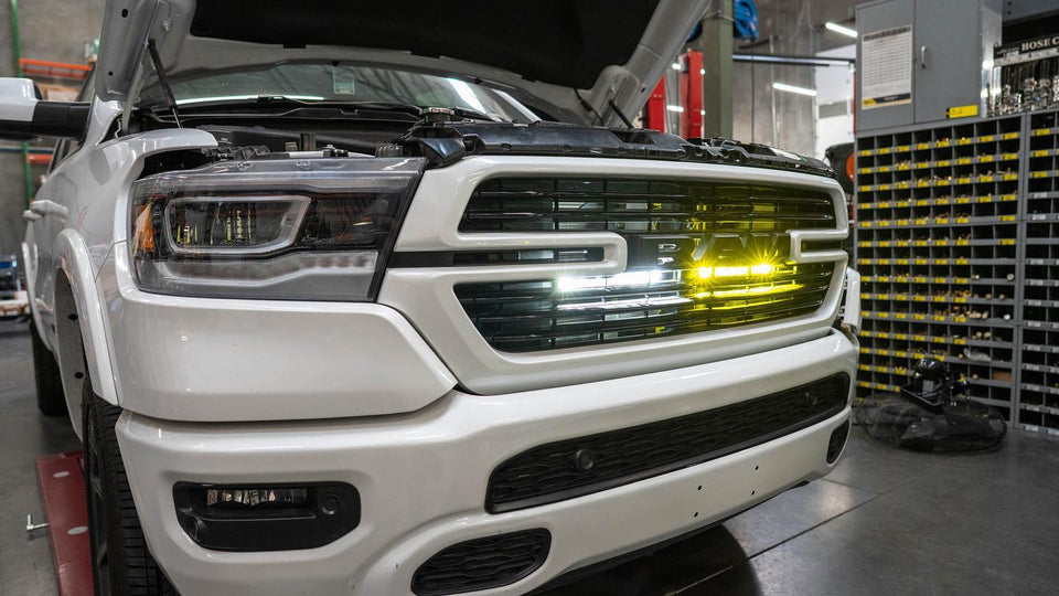 2019-2025 Ram 1500 SDHQ Custom Grille LED Light Bar Mount Kit - DIY Off-Road Lighting Upgrade for Trucks | Perfect for Night Driving, Camping & Off-Road Adventures